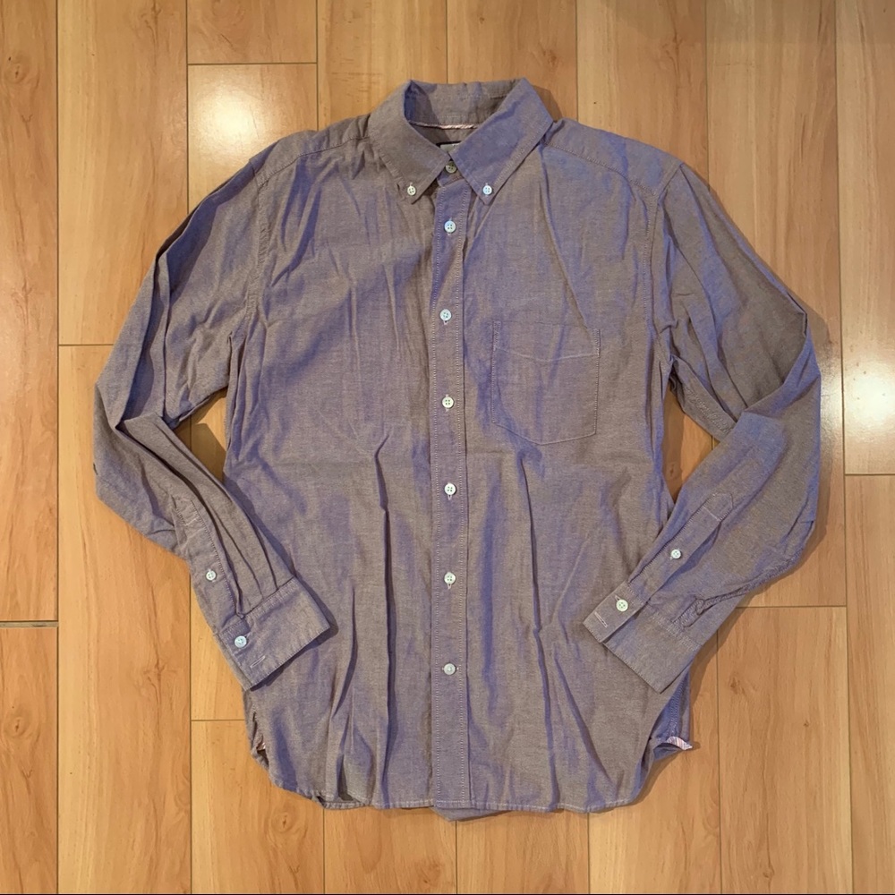 OLD NAVY  brown button down collar dress shirt